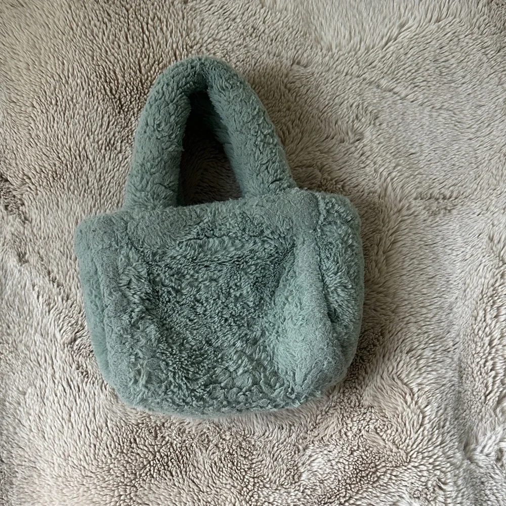 Juicy Couture Plush Tote in Soft Green
